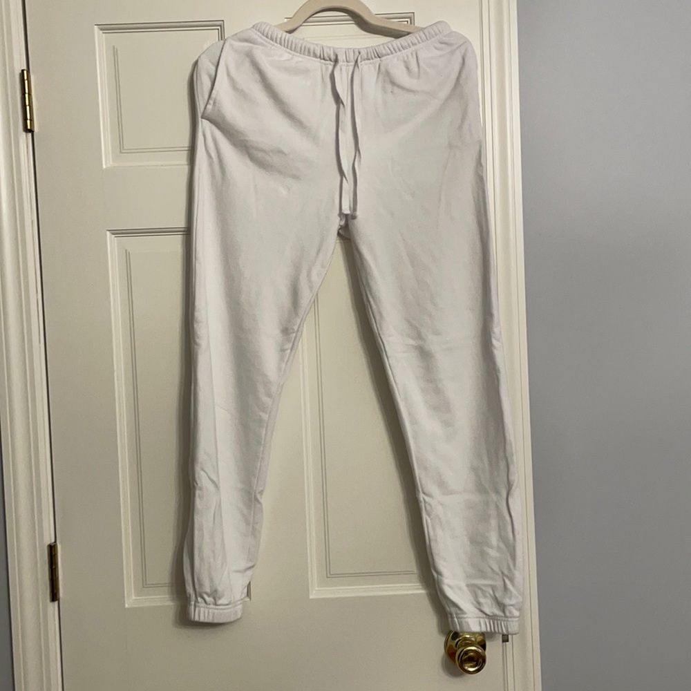 garage white sweatpants